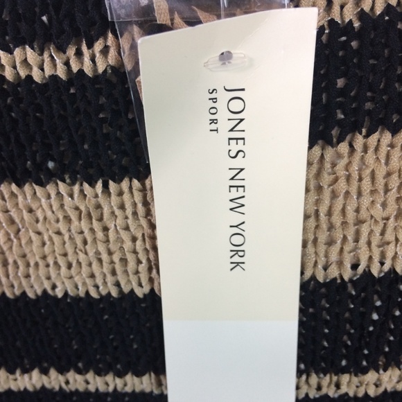 Jones New York Women's Sweater S black tan NEW - Picture 5 of 7